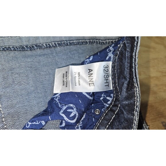 Shyanne Jeans Womens 32 short ANNWE Mid Rise Bootcut Blue Denim Stretch - Picture 10 of 16